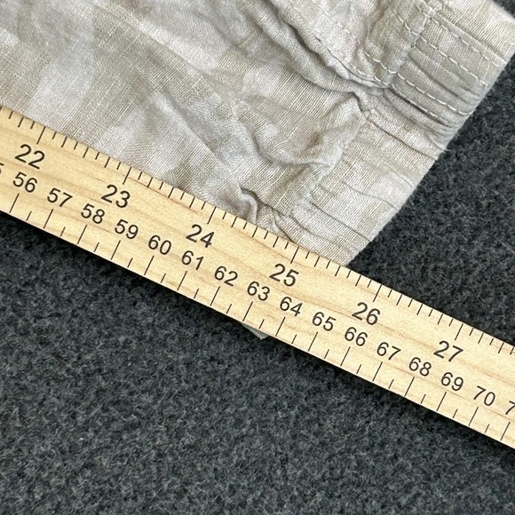 Athleta Pants Womens 4 Beige Cabo Tide Linen Jogger Camo Elastic Waist Pockets - Picture 12 of 13
